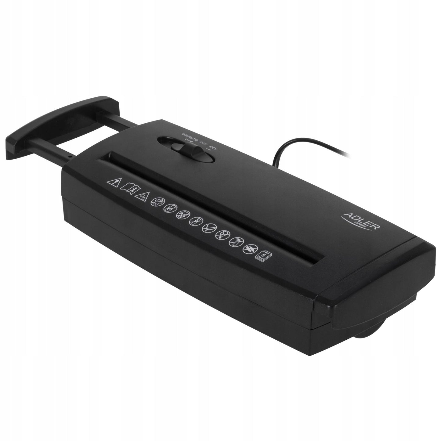 Biuro dokumentų smulkintuvas, tvirtinamas ant viršaus, popieriui, saugumo lygis P1