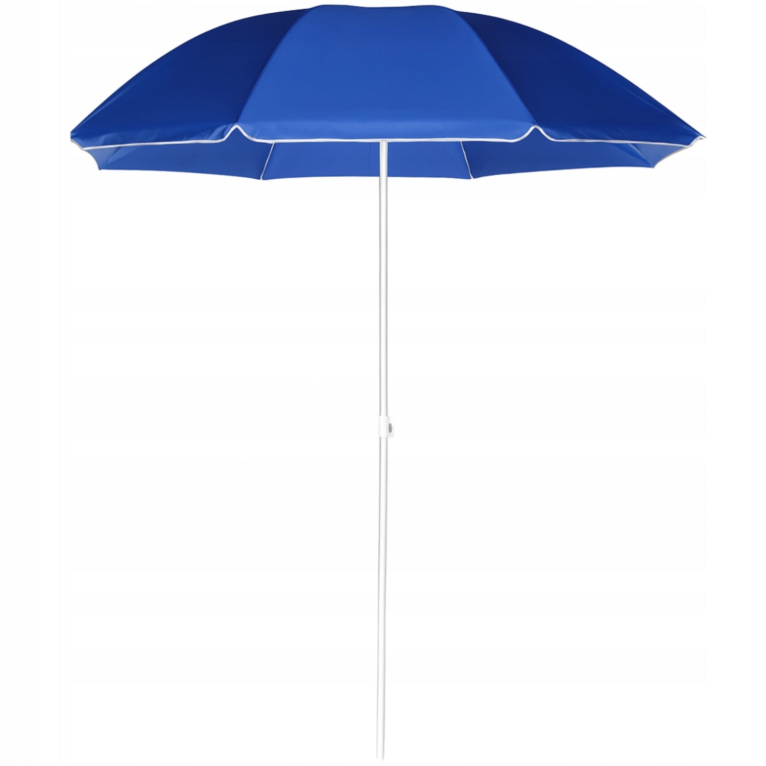 Mėlynas paplūdimio skėtis 180cm, reguliuojamas aukštis, tvirta medžiaga, su smaigu