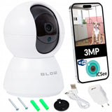 SUKAMA KAMERA 3MP WIFI IP HD AUDIO KŪDIKIŲ MONITORIUS ICSEE TIESIOGIAI