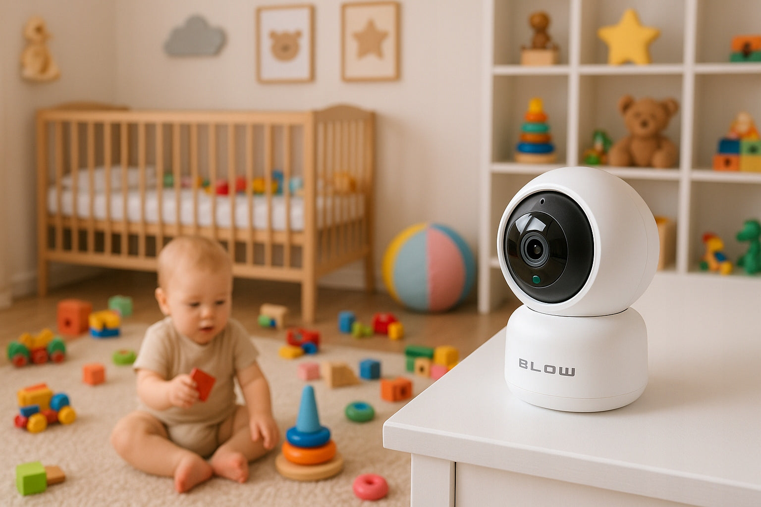 Besisukanti WiFi IP Kamera 3MP Audio Ultra HD Kūdikio monitorius Tuya Smart