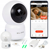 Besisukanti WiFi IP Kamera 3MP Audio Ultra HD Kūdikio monitorius Tuya Smart