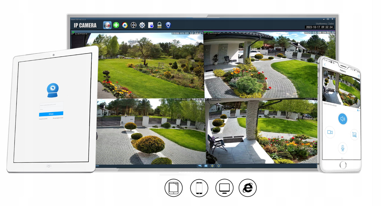Sukama lauko IP Wi-Fi kamera, 3x priartinimas, 5MPx 2K