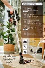 Belaidis vertikalus rankinis dulkių siurblys 3in1, be maišelio, su elektriniu šepečiu, 350W