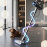 Belaidis vertikalus dulkių siurblys 31 kPa 400W HEPA elektrinis šepetys LED rankinis