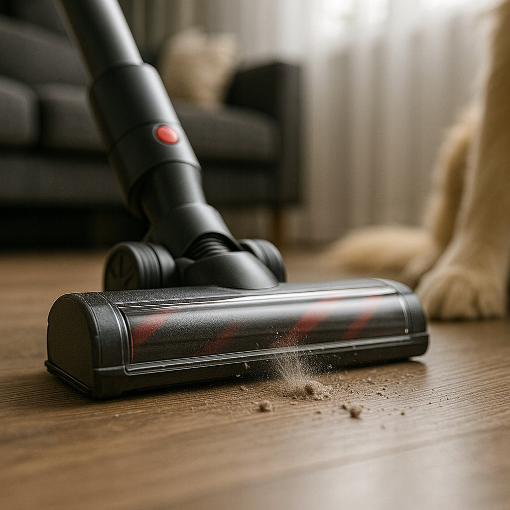 Belaidis vertikalus dulkių siurblys 31 kPa 400W HEPA elektrinis šepetys LED rankinis