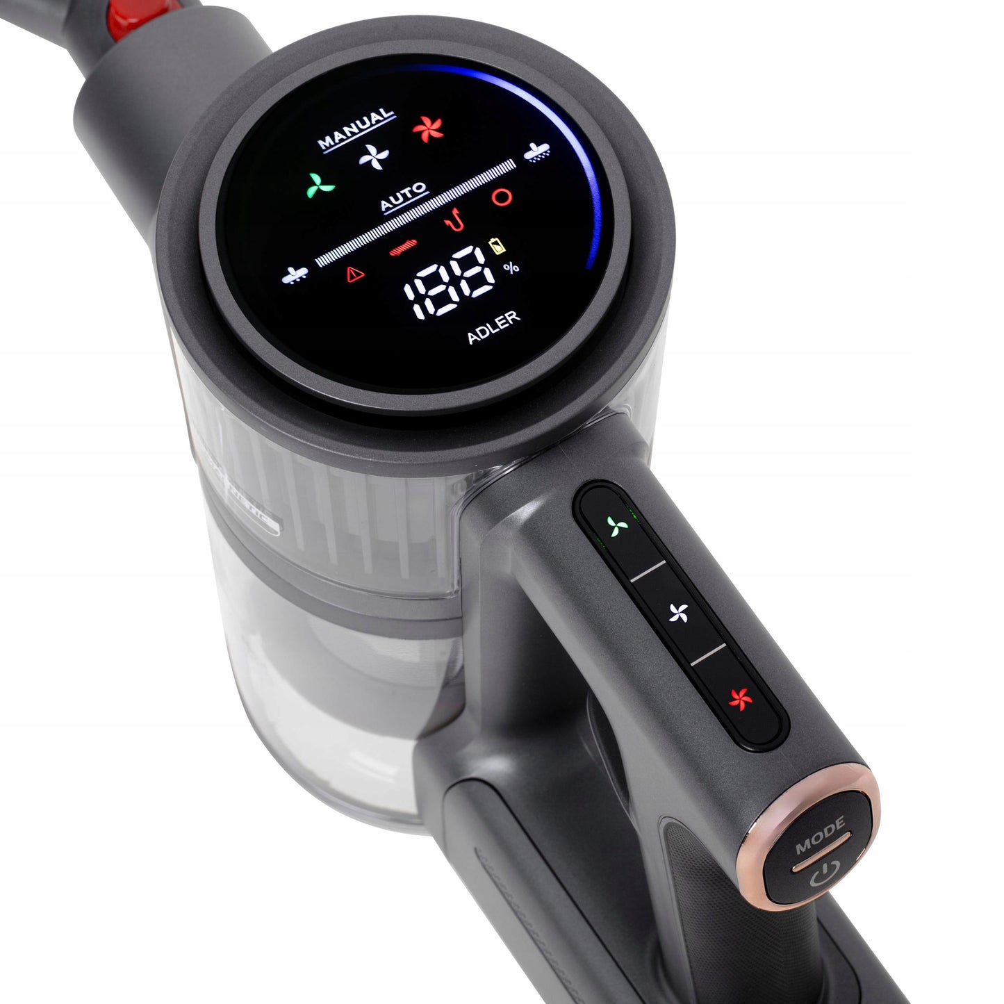 Belaidis vertikalus dulkių siurblys 31 kPa 400W HEPA elektrinis šepetys LED rankinis