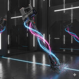 Belaidis vertikalus dulkių siurblys 31 kPa 400W HEPA elektrinis šepetys LED rankinis