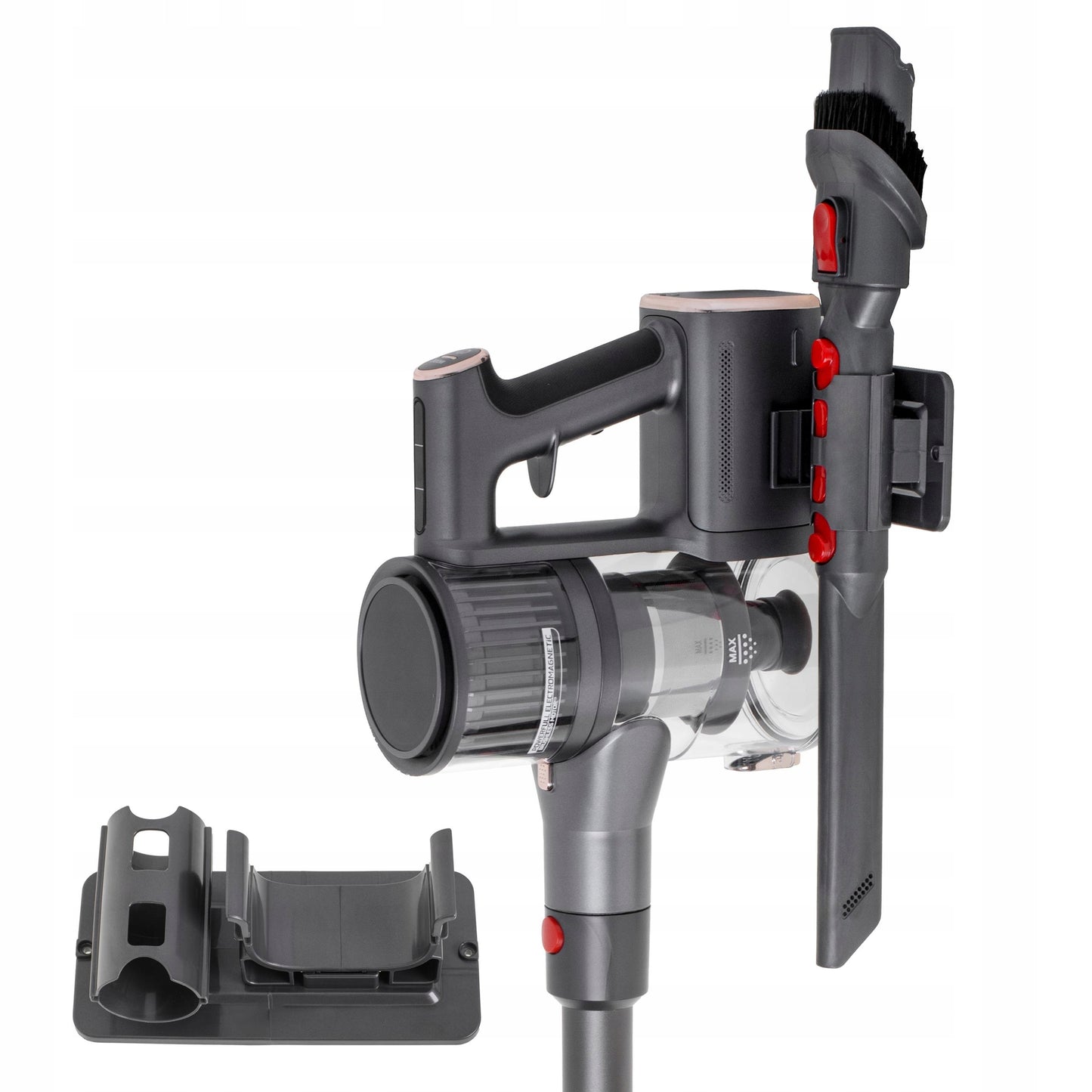 Belaidis vertikalus dulkių siurblys 31 kPa 400W HEPA elektrinis šepetys LED rankinis