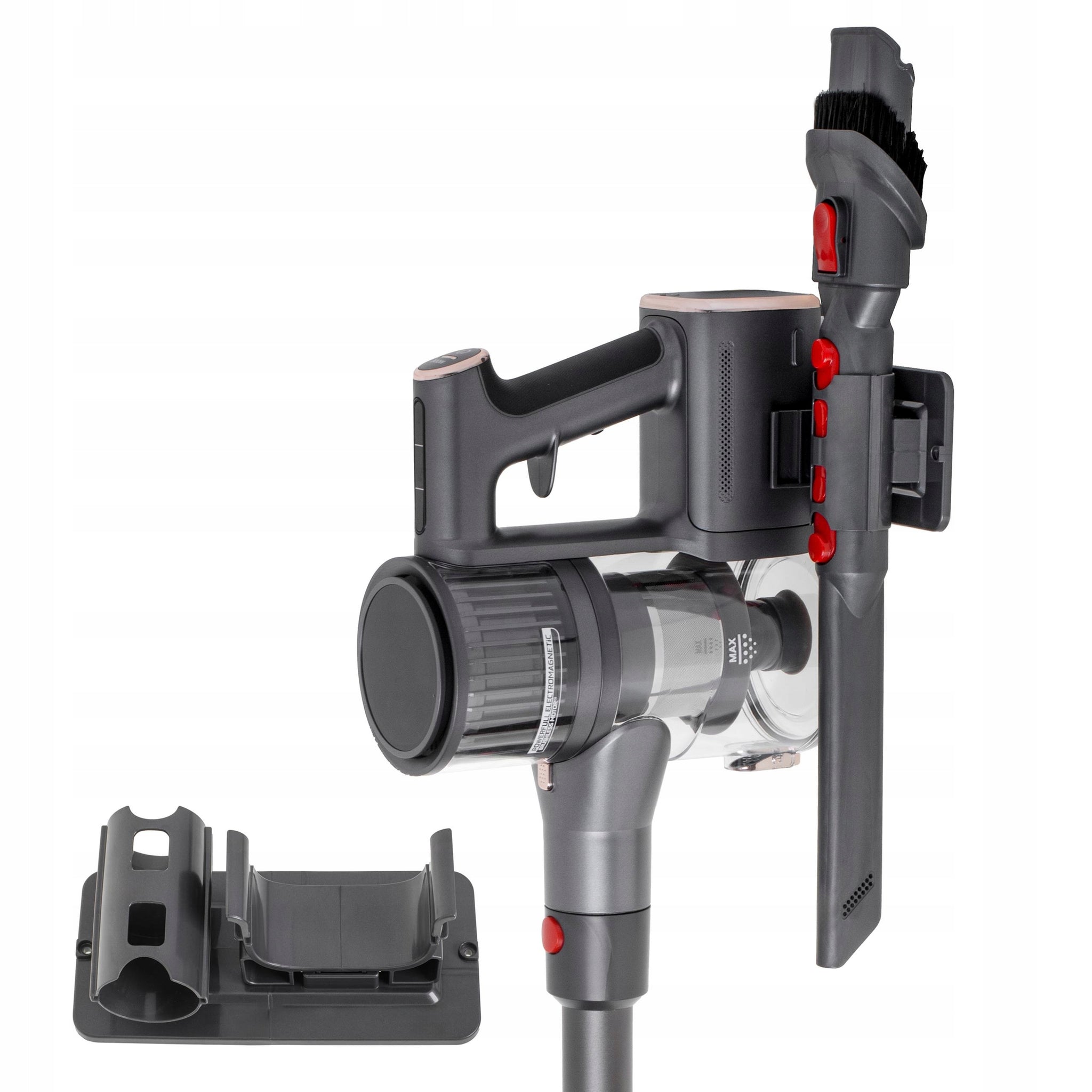 Belaidis vertikalus dulkių siurblys 31 kPa 400W HEPA elektrinis šepetys LED rankinis