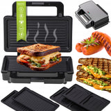 Sumuštinių keptuvas 2-in-1 PANINI Elektrinis grilis Tosteris 1400W NON-STICK