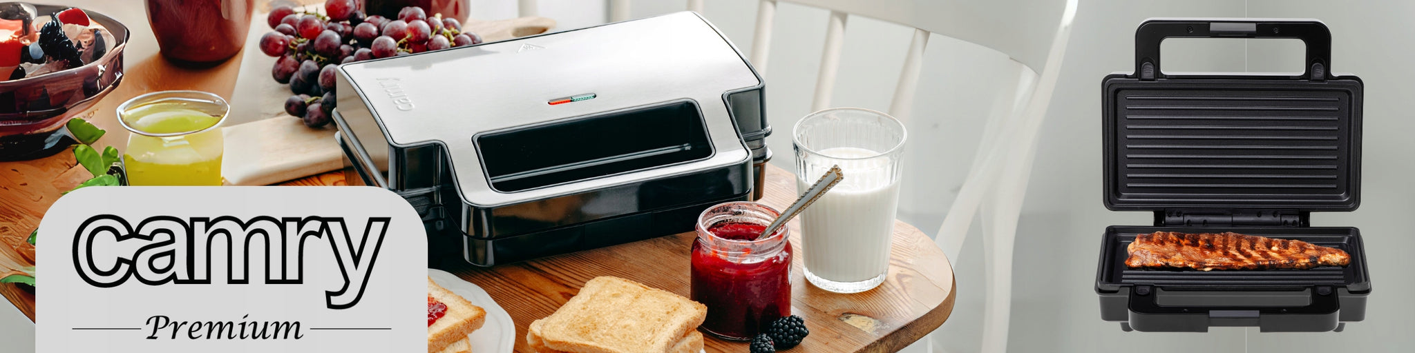 Sumuštinių keptuvas 2-in-1 PANINI Elektrinis grilis Tosteris 1400W NON-STICK