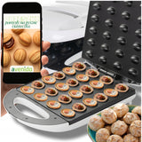 Kepimo aparatas forminiams sausainiams (riešutams), forma 24 vnt., Non-stick danga, 1600W, Receptai