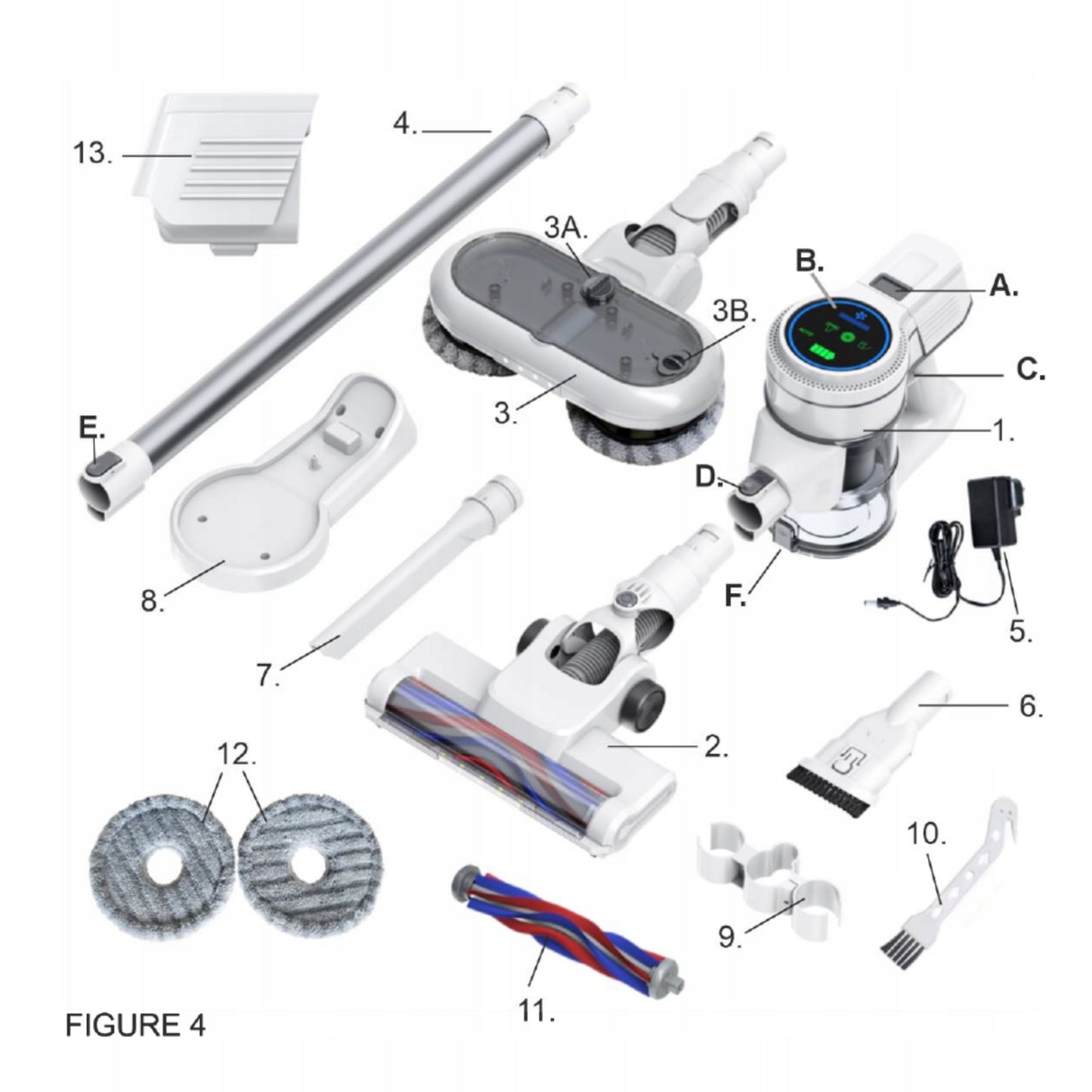 Belaidis dulkių siurblys su šluostymo funkcija 2-in-1 HEPA