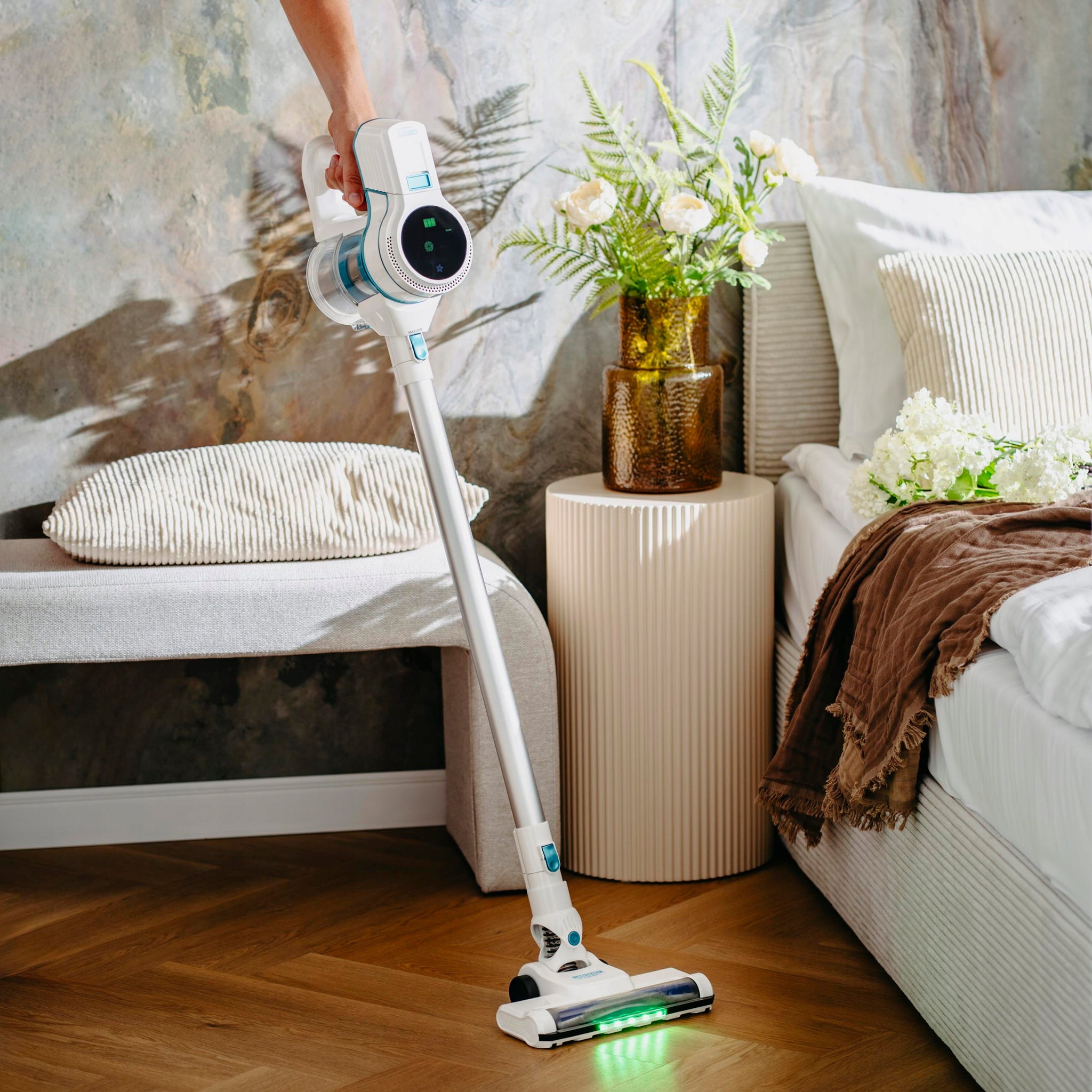 Belaidis dulkių siurblys su šluostymo funkcija 2-in-1 HEPA