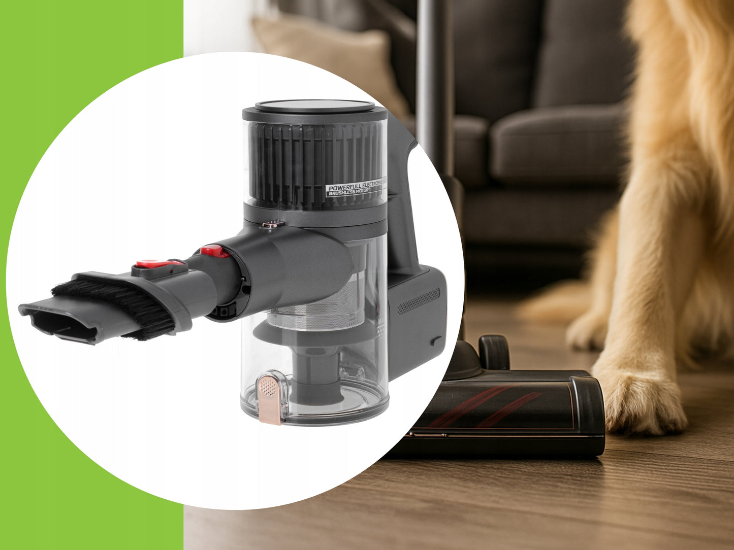 Belaidis vertikalus dulkių siurblys namams, 3in1, 400W, HEPA, elektrinis šepetys