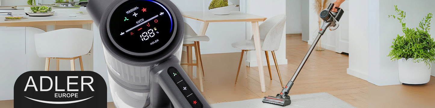 Belaidis vertikalus dulkių siurblys namams 3in1 400W HEPA su elektriniu šepečiu