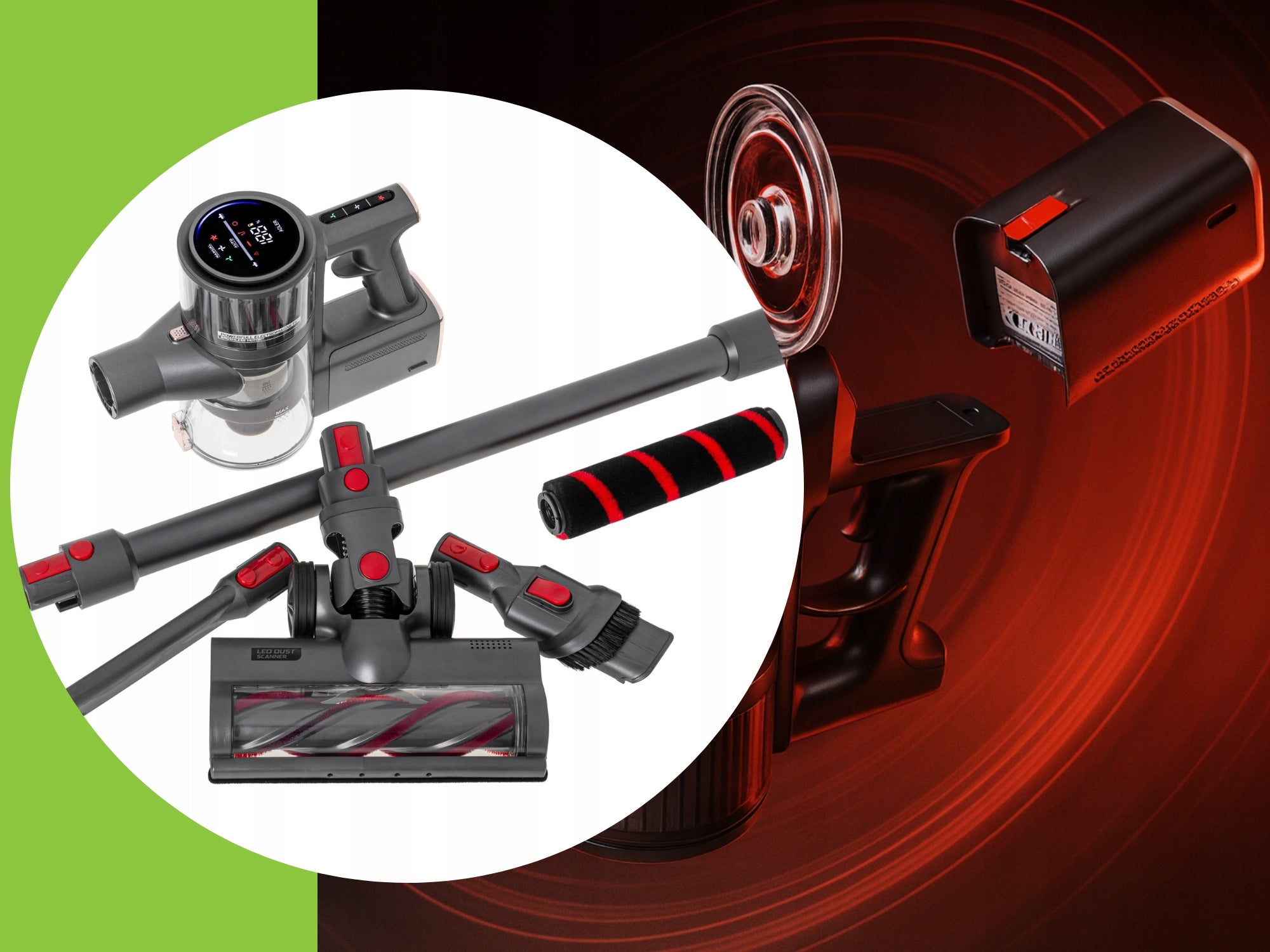 Belaidis vertikalus dulkių siurblys namams, 3in1, 400W, HEPA, elektrinis šepetys