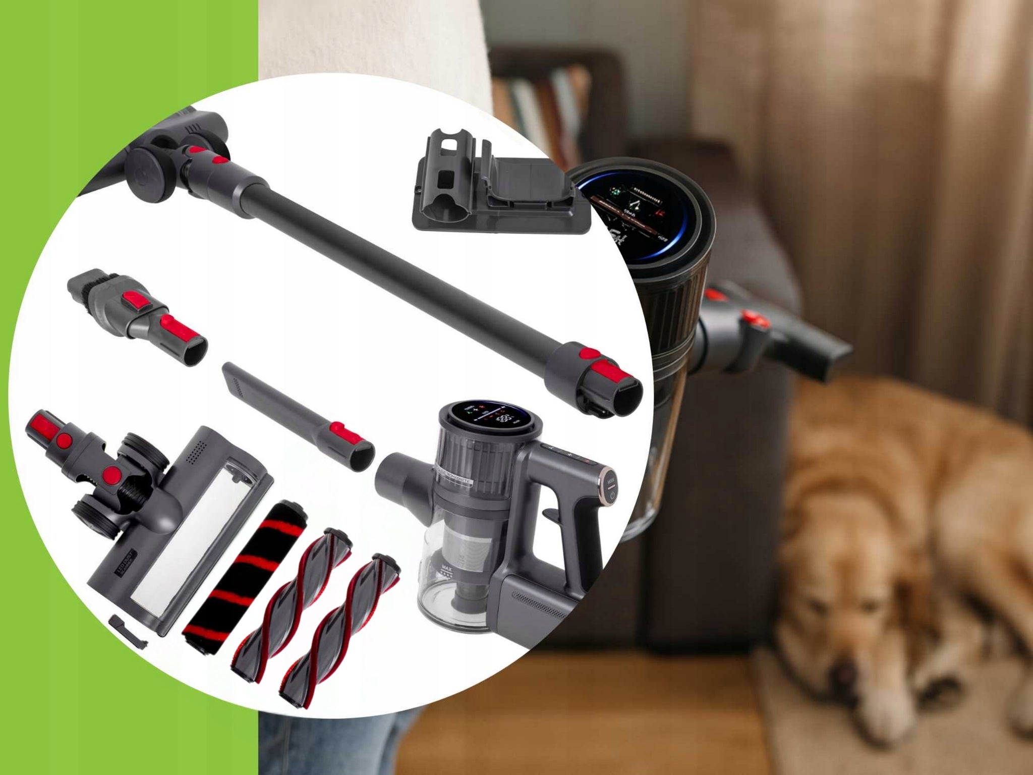 Belaidis vertikalus dulkių siurblys namams, 3in1, 400W, HEPA, elektrinis šepetys