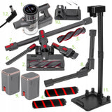 Belaidis vertikalus dulkių siurblys namams 3in1 400W HEPA Premium rinkinys