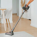 Belaidis vertikalus dulkių siurblys 400W 29,6V, be maišelio, su elektriniu šepečiu, lengvas