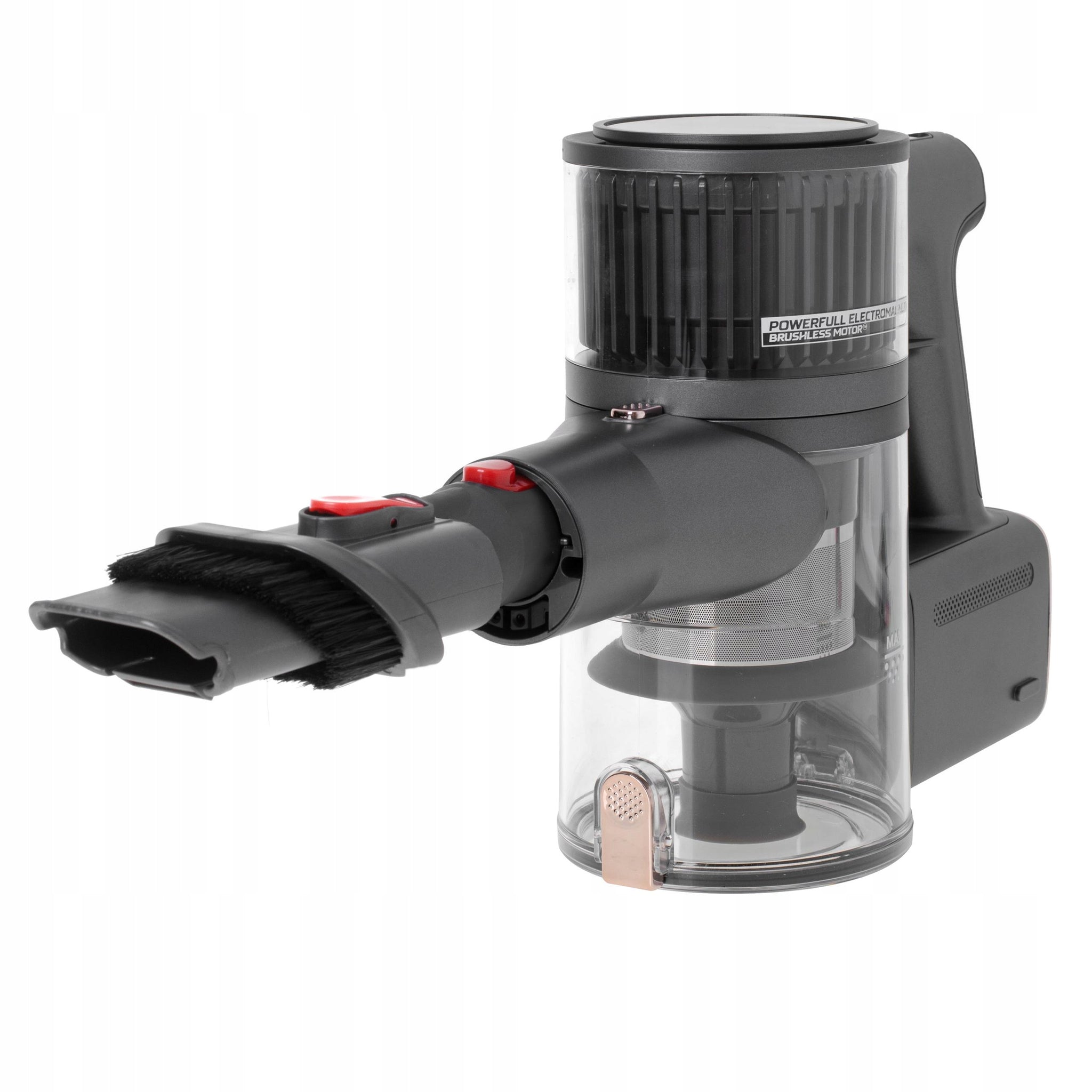 Belaidis vertikalus dulkių siurblys 400W 29,6V, be maišelio, su elektriniu šepečiu, lengvas