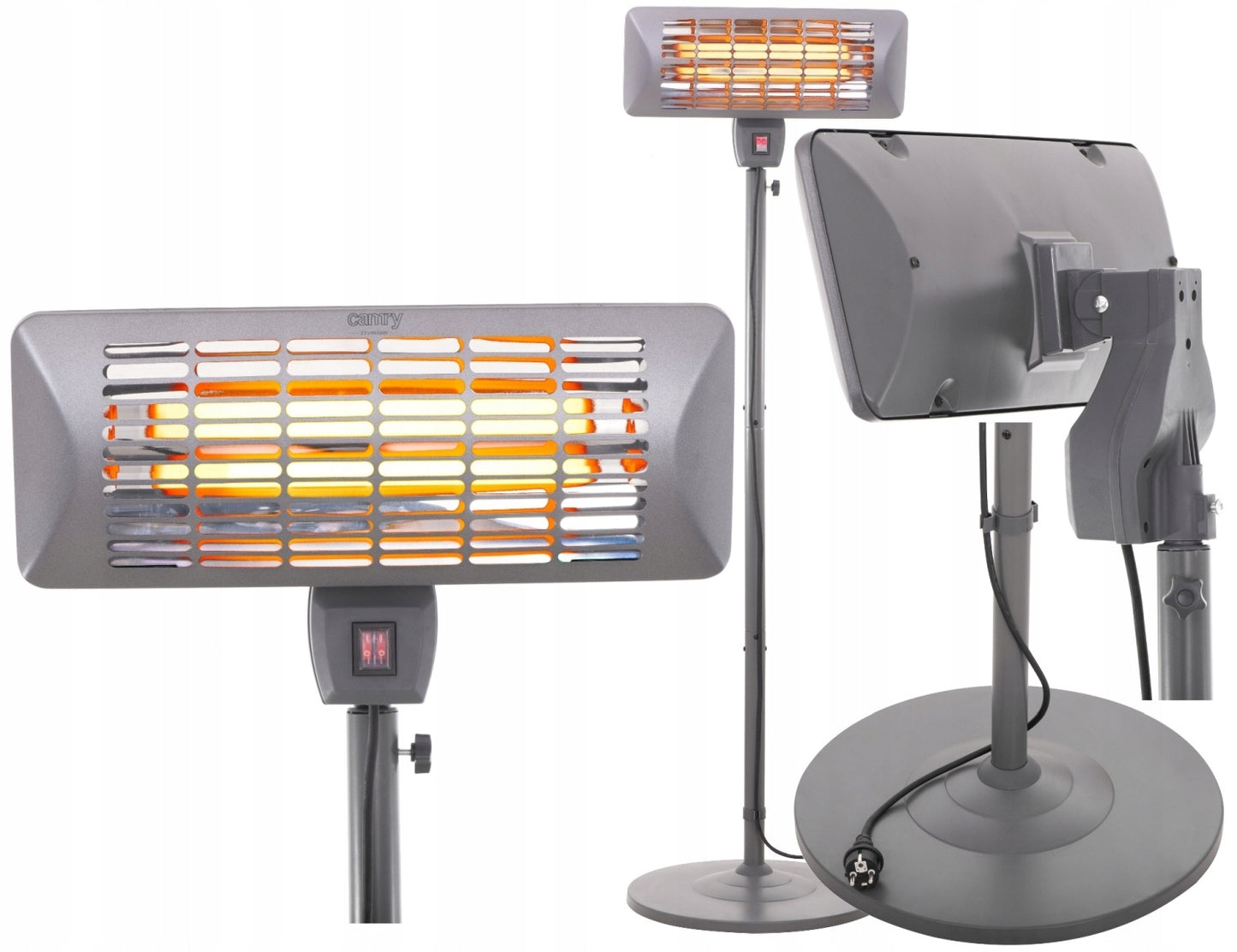 Stojantis šildytuvas IP24 terasai, pavėsinei, balkonui Camry CR 7737 202cm 2000W