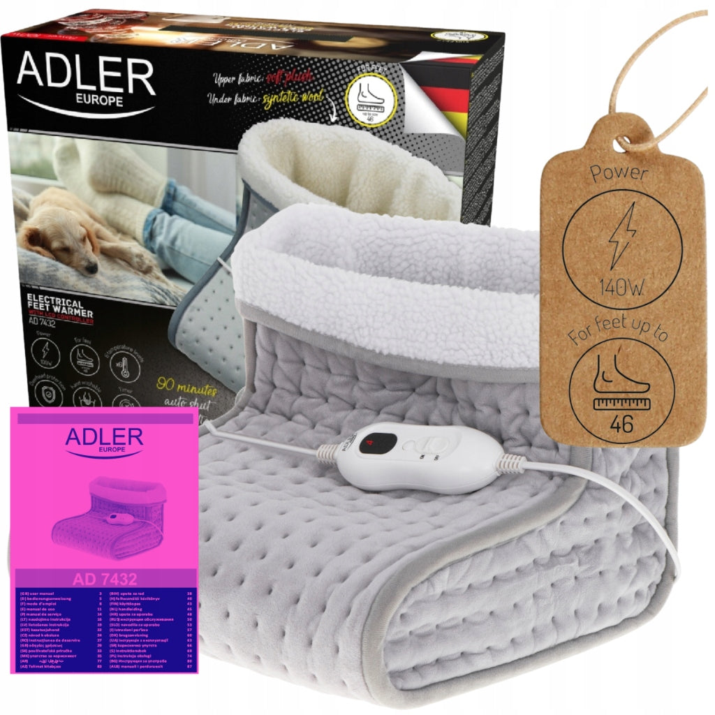 Elektrinis kojų šildytuvas su LCD pulteliu 100W Adler AD 7432