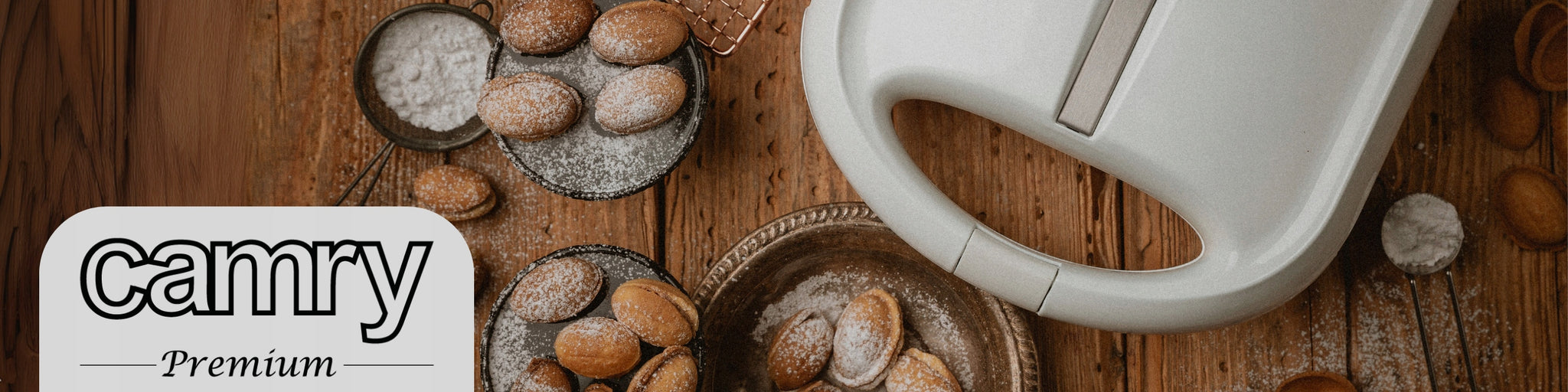 Elektrinis riešutėlių ir sausainėlių kepimo aparatas, virtuvės smulkūs buitiniai prietaisai, 24 vnt.