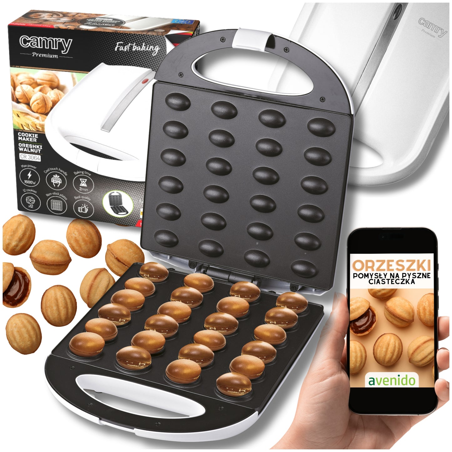 Elektrinis riešutėlių ir sausainėlių kepimo aparatas, virtuvės smulkūs buitiniai prietaisai, 24 vnt.