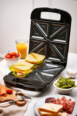 Sumuštinių keptuvas, skrudintuvas, sumuštiniams, trikampiai, 2000W, nepridegančia danga