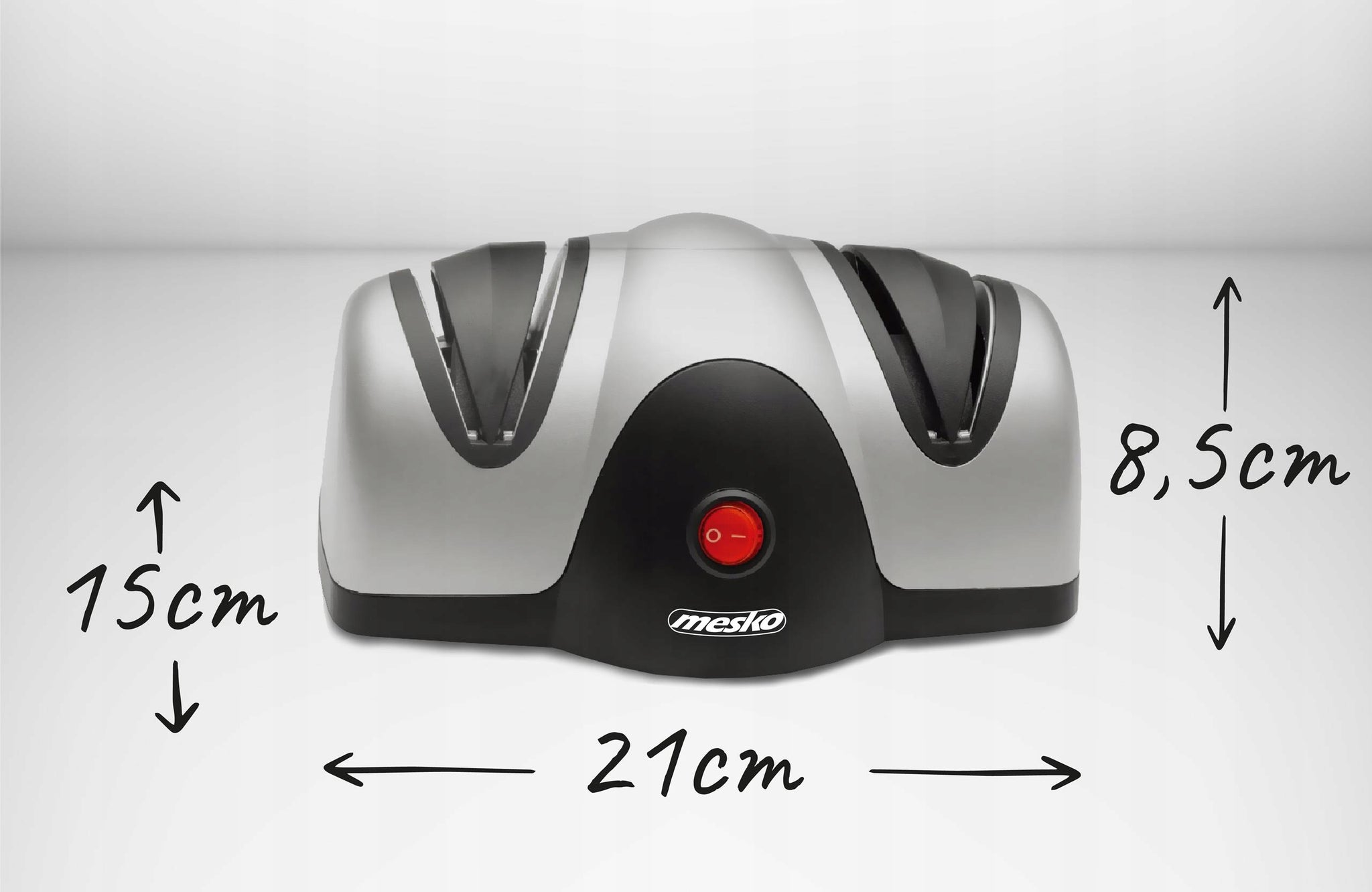 Elektrinis peilių galąstuvas namams ir sodui, dvipakopis, 40W, su siurbtukais