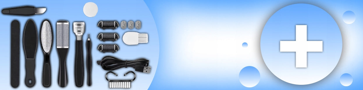 ELEKTRINIS NAGŲ DILDĖ KOJOMS, KULAMS, BEVIELĖ FREZA + PRIEDŲ RINKINYS