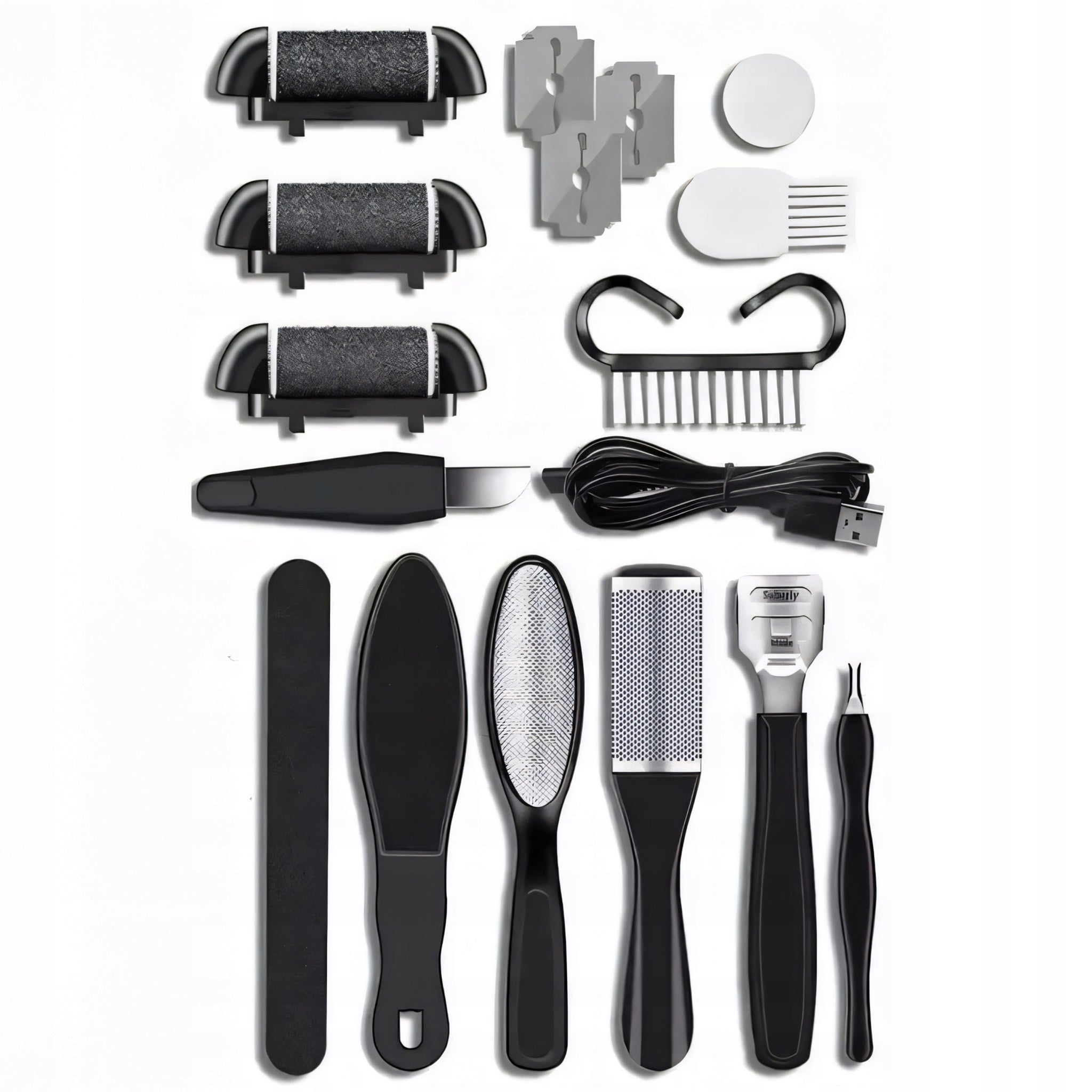 ELEKTRINIS NAGŲ DILDĖ KOJOMS, KULAMS, BEVIELĖ FREZA + PRIEDŲ RINKINYS