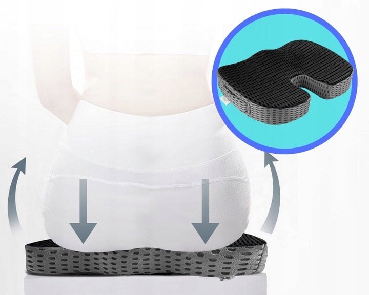 Ortopedinė juosmens pagalvėlė automobiliui, ant kėdės, fotelio