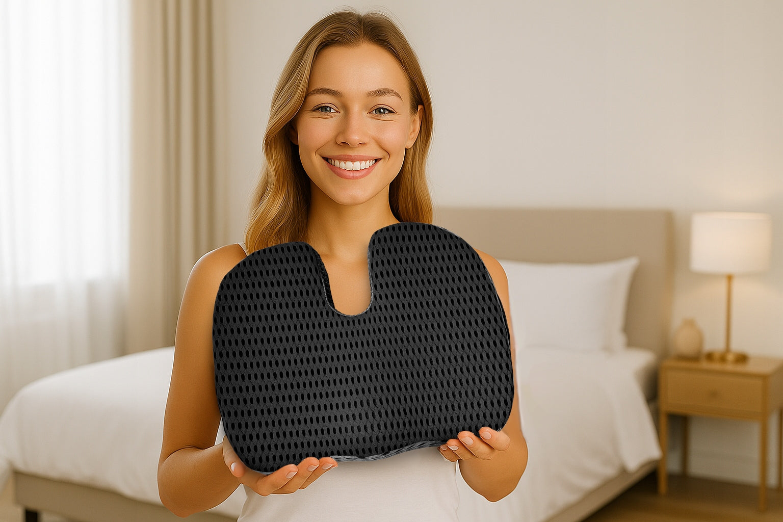 Ortopedinė juosmens pagalvėlė automobiliui, ant kėdės, fotelio