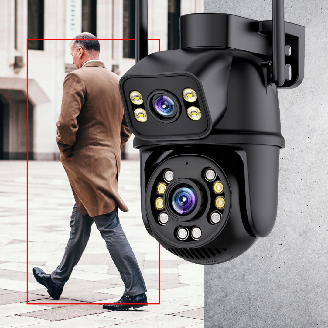 DVIGUBULĖ WIFI IP UHD AUDIO LAUKO KAMERA 6MPX 6MP 4K DETEKCIJA