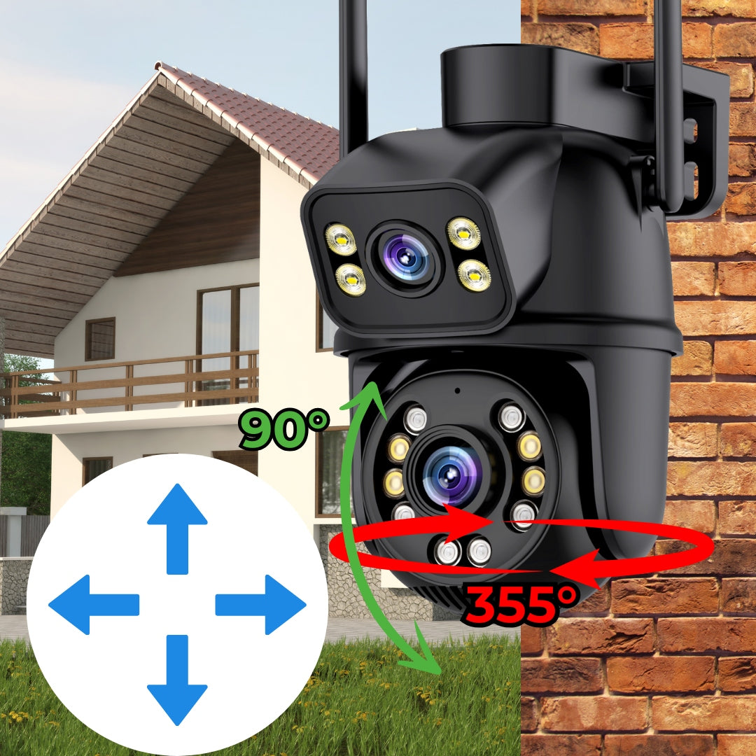 DVIGUBULĖ WIFI IP UHD AUDIO LAUKO KAMERA 6MPX 6MP 4K DETEKCIJA