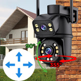 DVIGUBULĖ WIFI IP UHD AUDIO LAUKO KAMERA 6MPX 6MP 4K DETEKCIJA