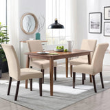 6 VNT. universalios, elastingos, kreminės spalvos kėdžių užvalkalai