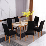 6 VNT. universalios, elastingos, kreminės spalvos kėdžių užvalkalai