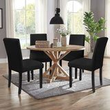 KĖDŽIŲ UŽDĖKALAI 6 VNT. Universalūs Elastingi Kėdžių Užvalkalai PILKI