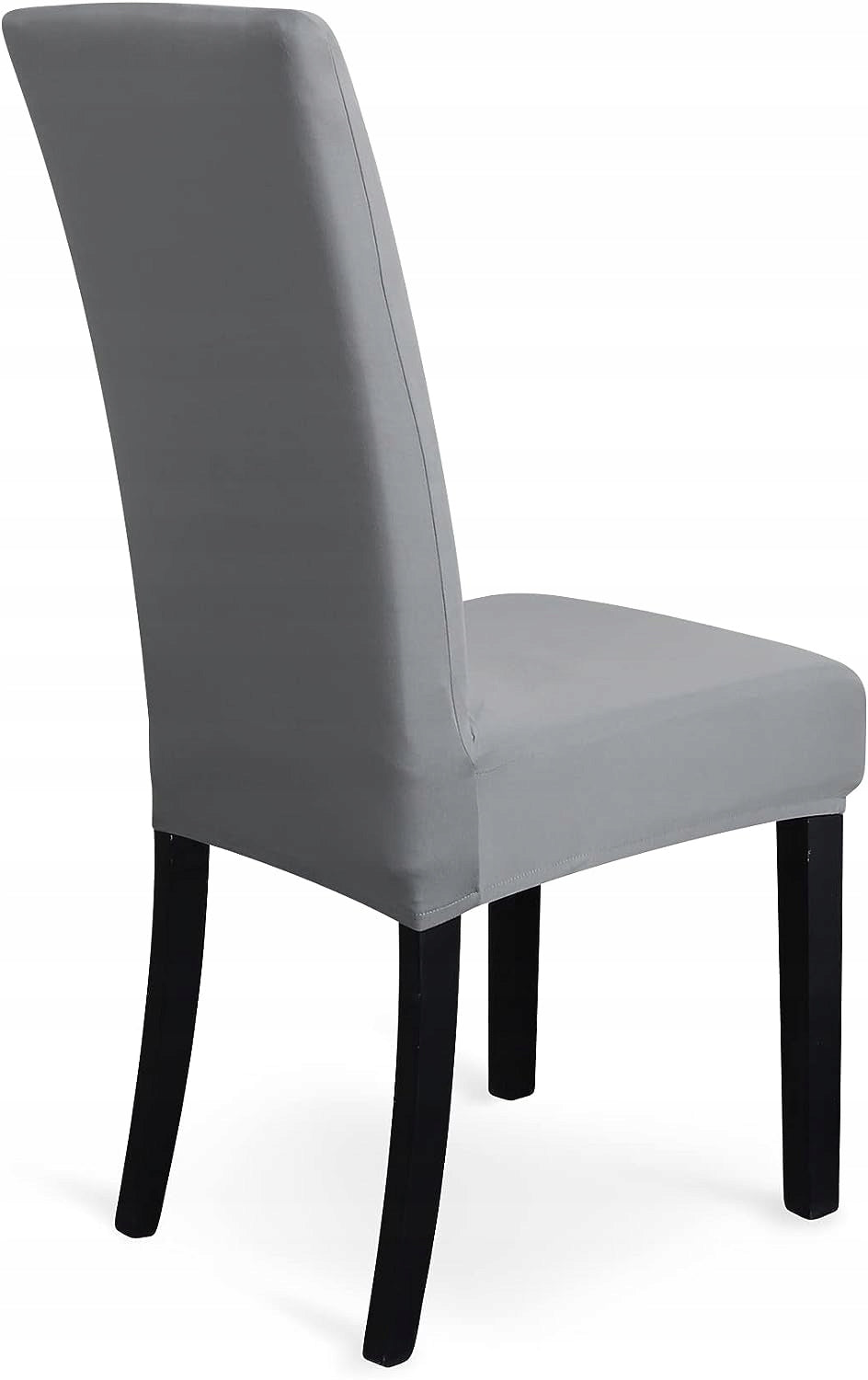 KĖDŽIŲ UŽDĖKALAI 6 VNT. Universalūs Elastingi Kėdžių Užvalkalai PILKI