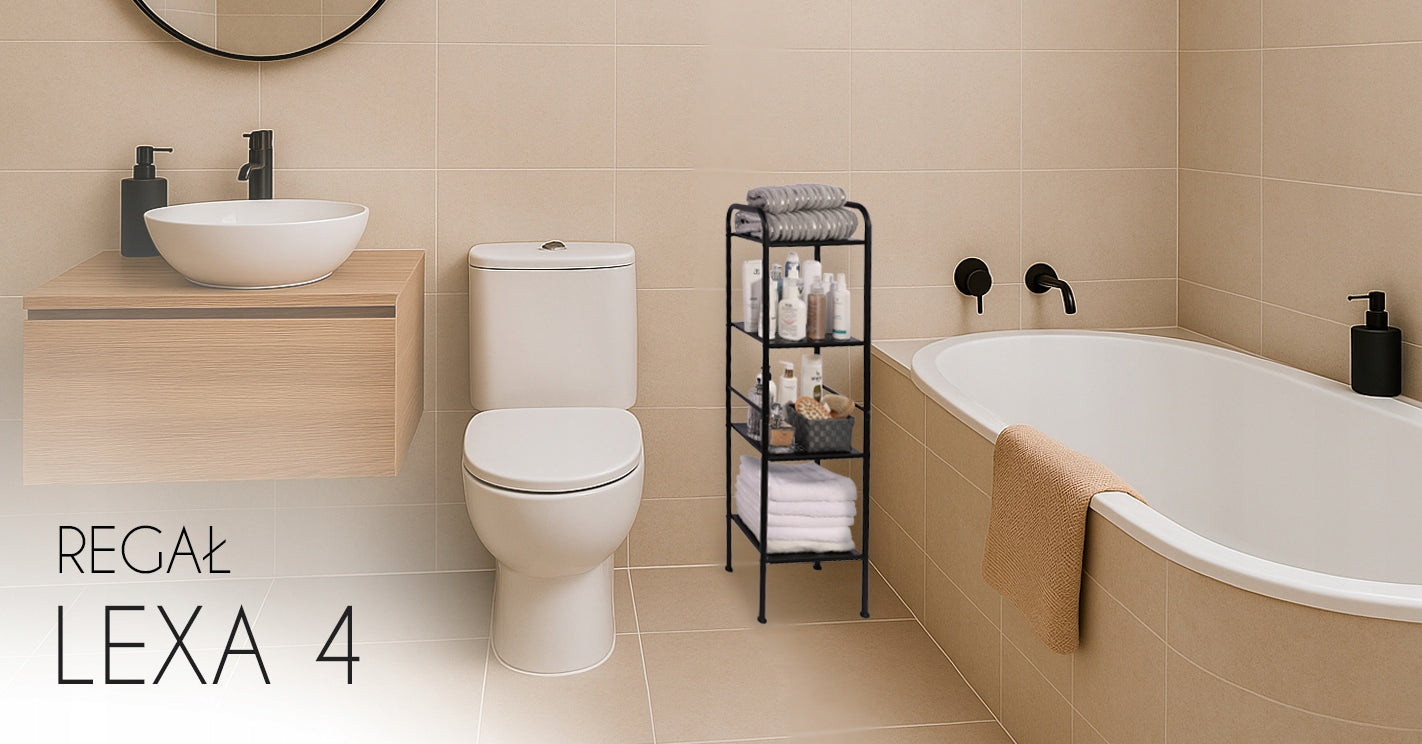 Vonios/virtuvės lentyna, pastatomas stovas, spintelė, juoda