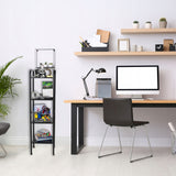 Vonios/virtuvės lentyna, pastatomas stovas, spintelė, juoda