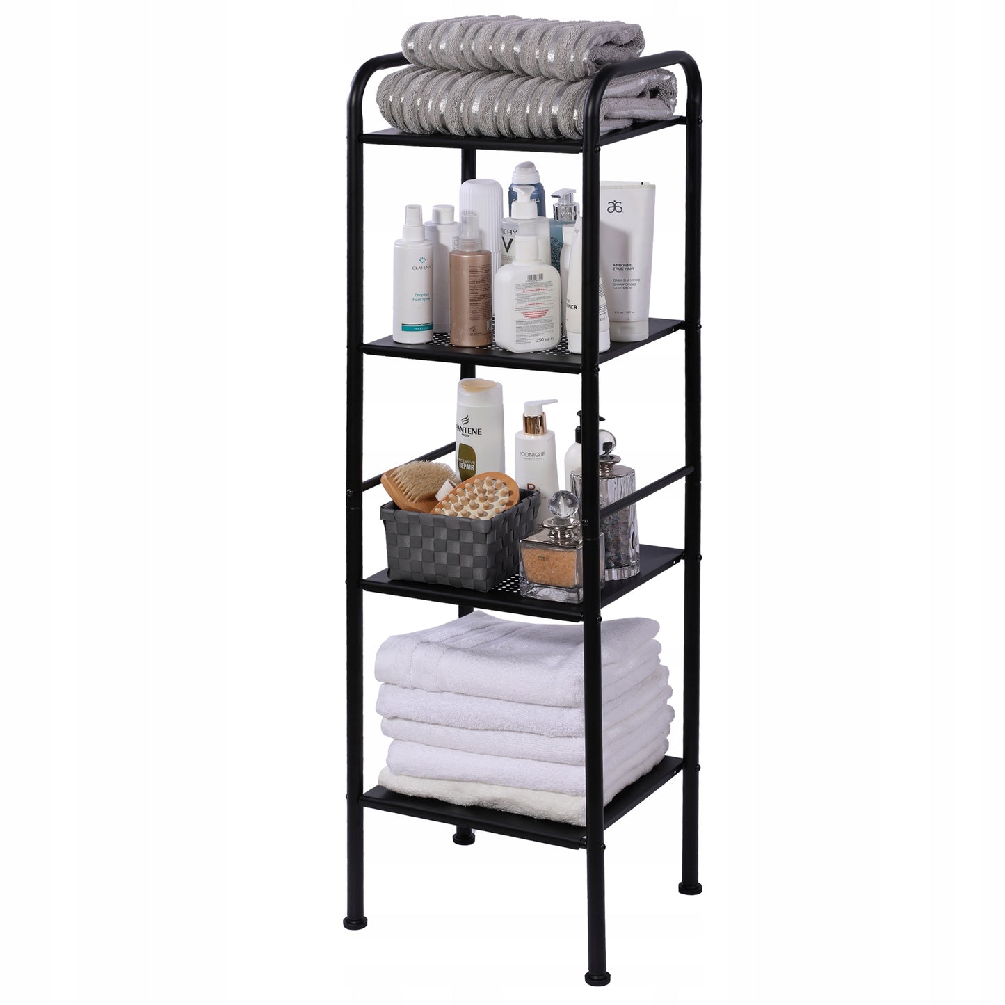 Vonios/virtuvės lentyna, pastatomas stovas, spintelė, juoda