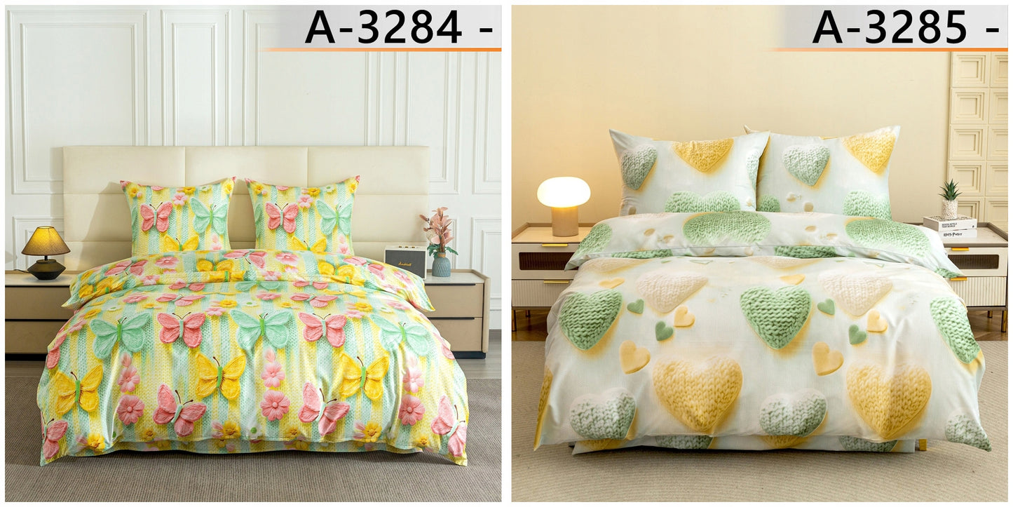 PATALynĖ 140x200 MEDVILNĖS PATALYNĖS KOMPLEKTAS + PAGALVĖS UŽVALKALAS, RAŠTŲ PASIRINKIMAS, 2 VNT.