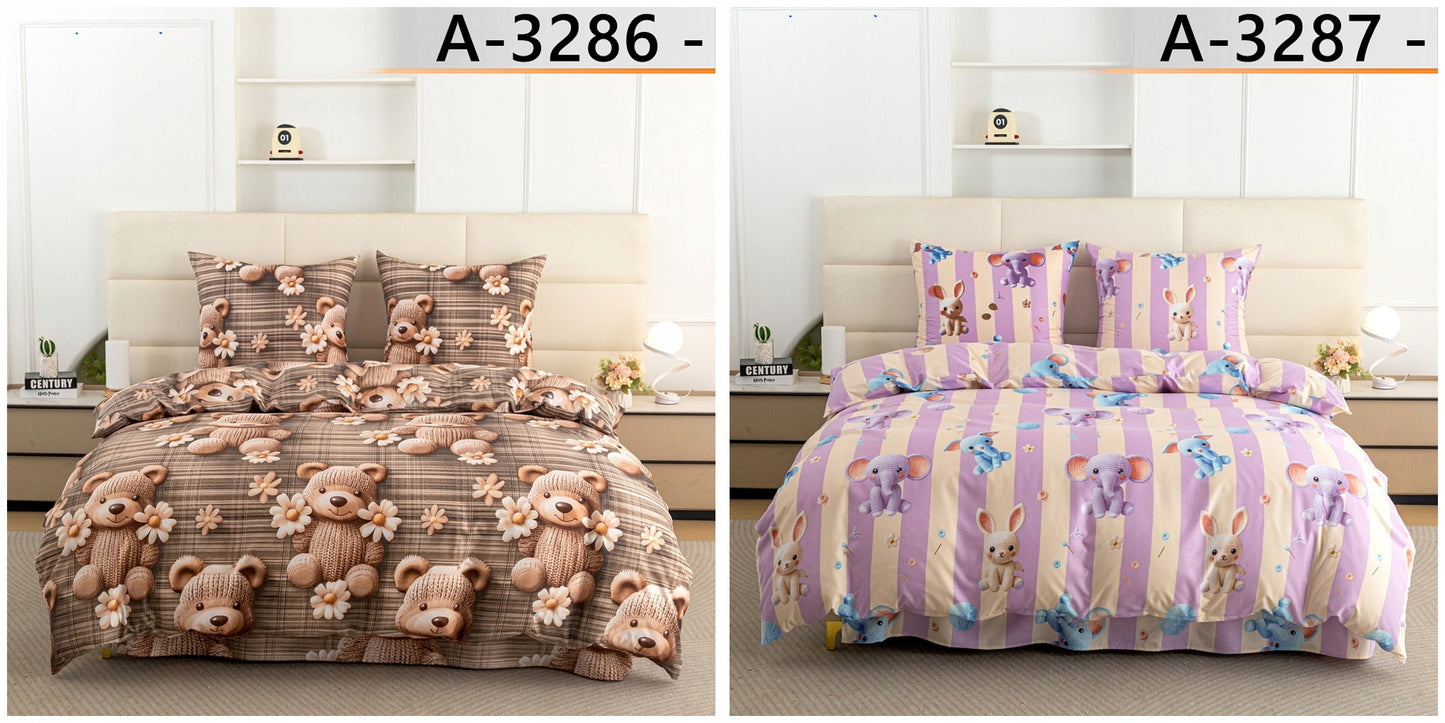 PATALynĖ 140x200 MEDVILNĖS PATALYNĖS KOMPLEKTAS + PAGALVĖS UŽVALKALAS, RAŠTŲ PASIRINKIMAS, 2 VNT.