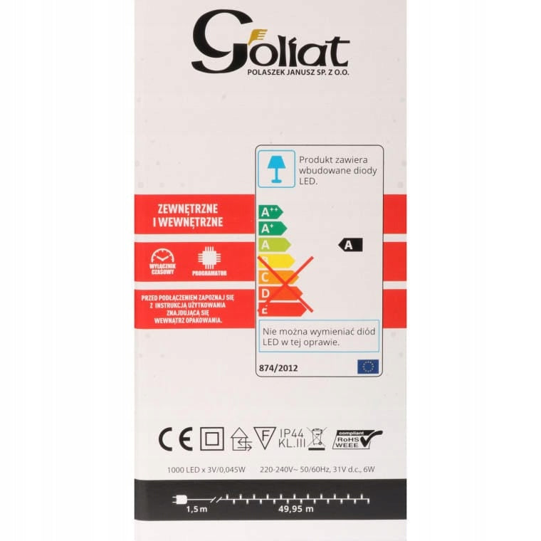 Programuojamas programatorius 1000 LED girlianda ilga lauko Goliat