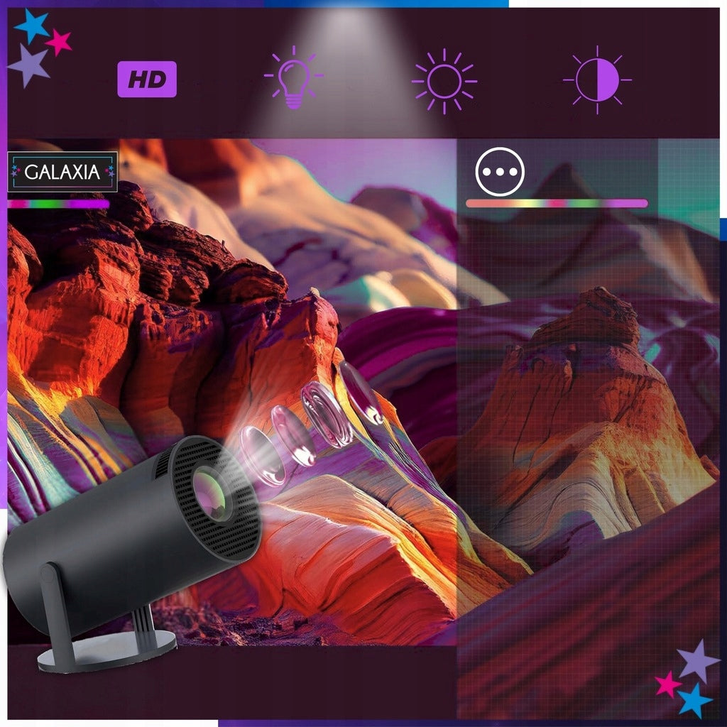 PROJEKTORIUS PROJEKTORIUS MINI NEŠIOJAMAS ANDROID LED WIFI FULL HD SMART TV HY300