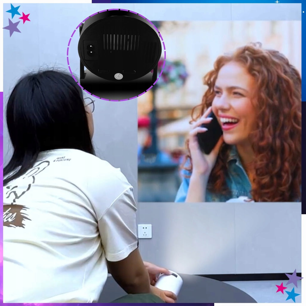 PROJEKTORIUS PROJEKTORIUS MINI NEŠIOJAMAS ANDROID LED WIFI FULL HD SMART TV HY300